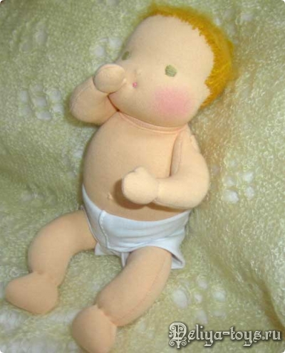 Ручная работа Вальдорфский младенец. Handmade вальдорфская игрушка. Текстильный пупс.
