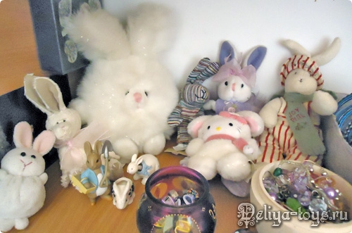 Текстильные зайчики. Кролики мягкая игрушка. Коллекция. Игрушки из детства.