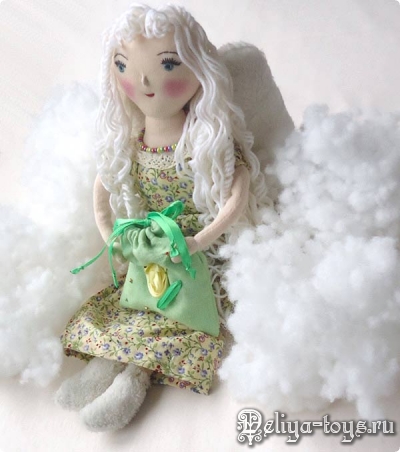 Ангел в облаках, кукла ручной работы. Angel doll handmade.