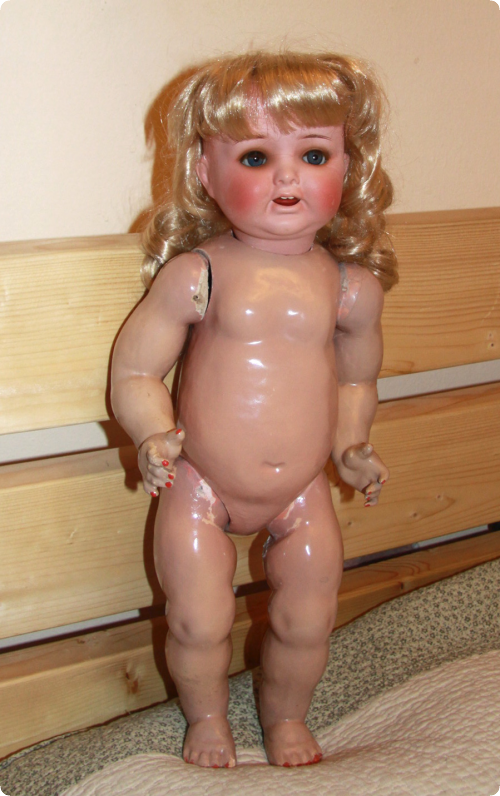 антикварная кукла, старая довоенная кукла, кукла с подвижным языком, редкая кукла, antique doll