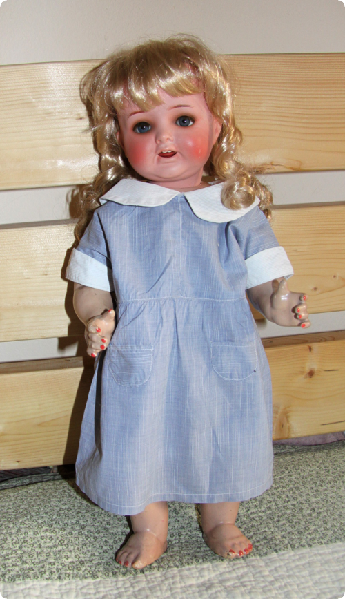 антикварная кукла, старая довоенная кукла, кукла с подвижным языком, редкая кукла, antique doll