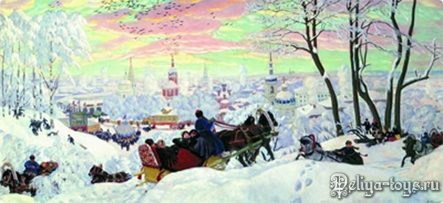 Кустодиев - Масленица, 1916 год